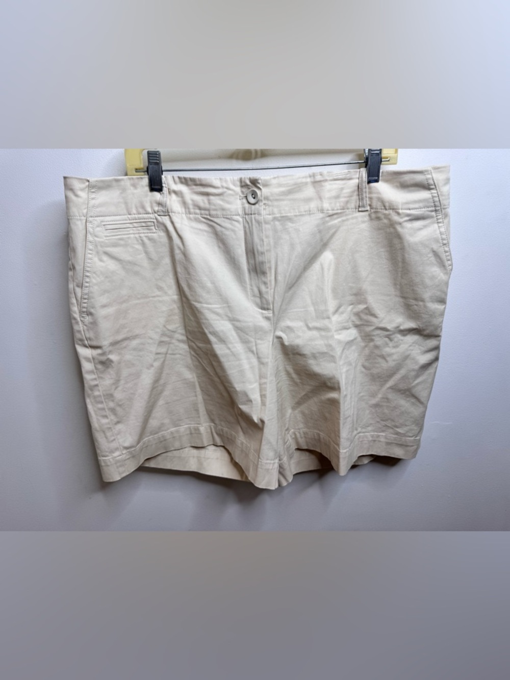 Talbots Cream Cotton Blend Casual Shorts